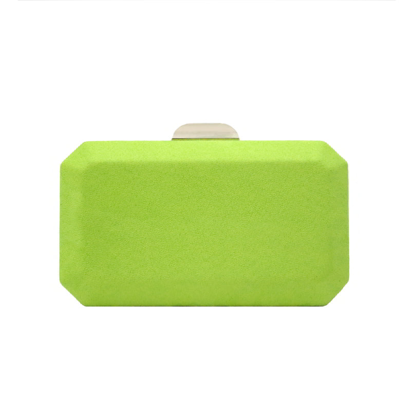 Cartera Octogon Plata Verde lima