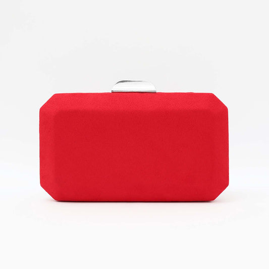 Cartera Octogon Plata Rojo