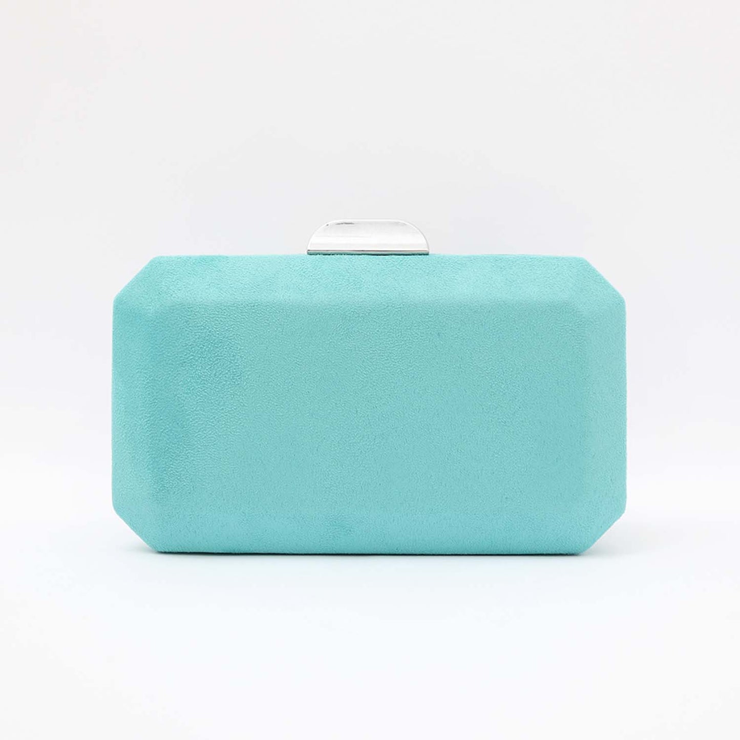 Cartera Octogon Plata Azul Celeste
