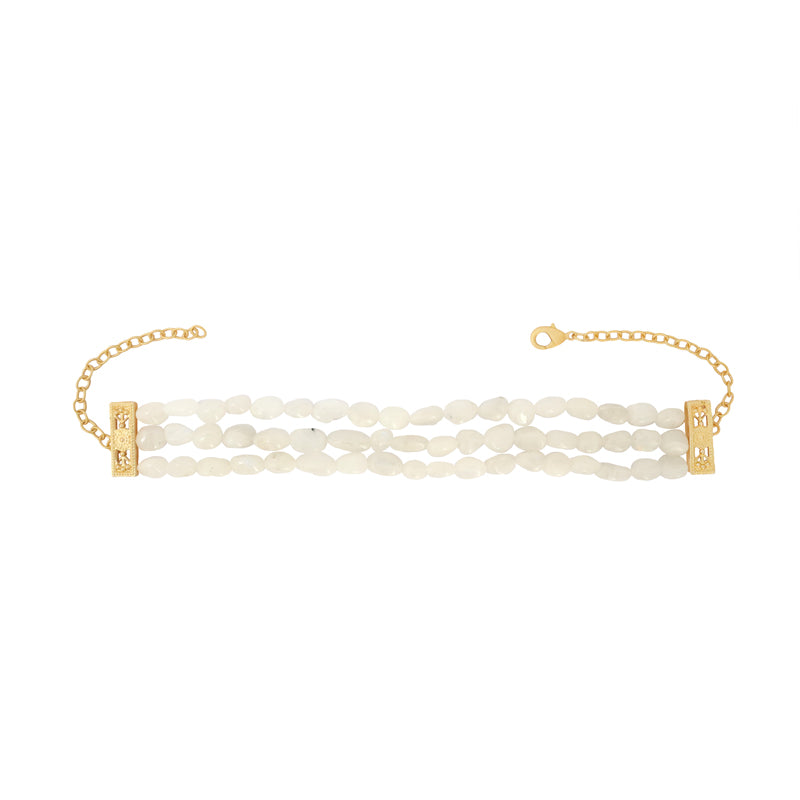 Choker Honiara Triple Blanco