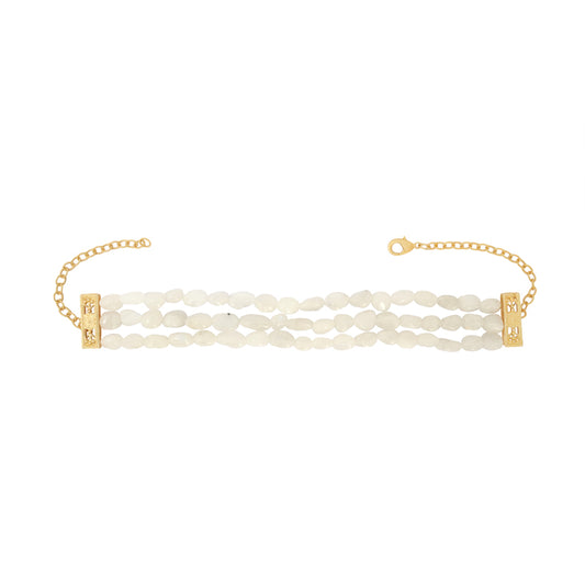 Choker Honiara Triple Blanco