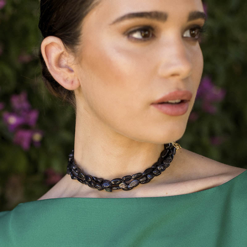 Choker Honiara Triple Gris