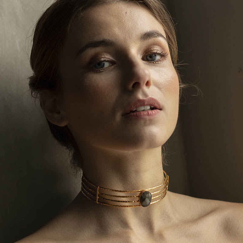 Choker Natalie Labradorita