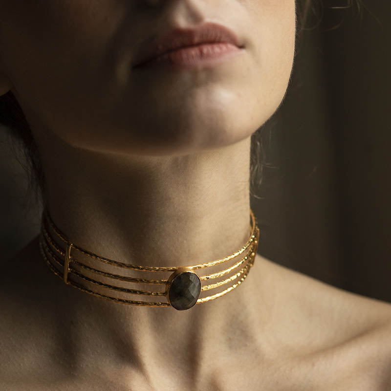 Choker Natalie Labradorita