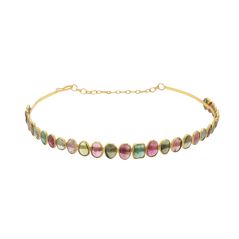 Choker Rubrum Deluxe Multicolor Turmalinas