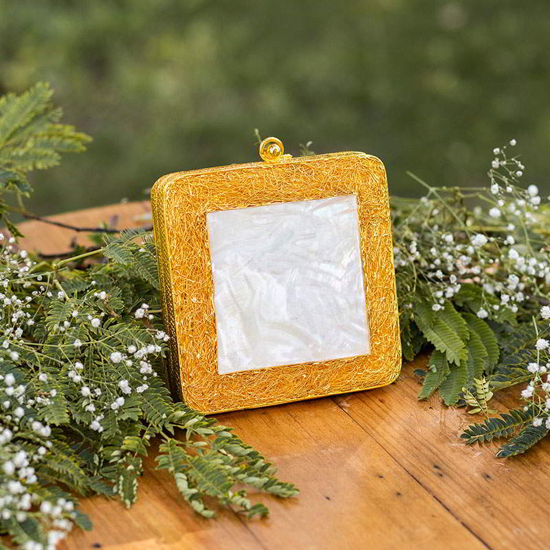 Clutch Deluxe Periyar Blanco Nácar