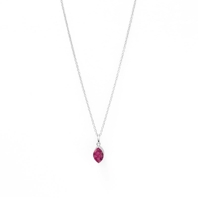Colgante Contigo Plata Fucsia