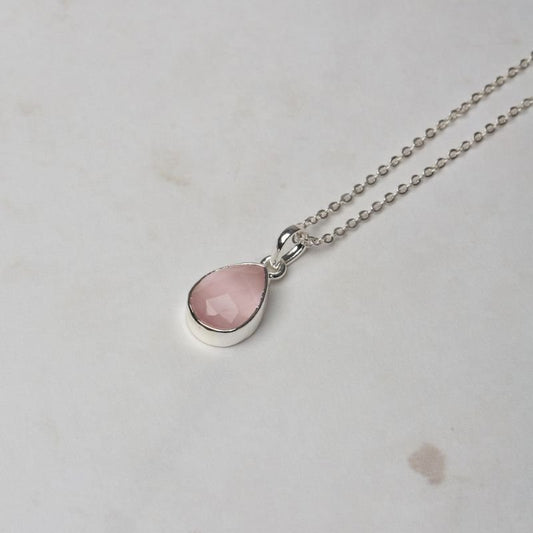 Colgante Cimacio Pulida Plata Rosa claro