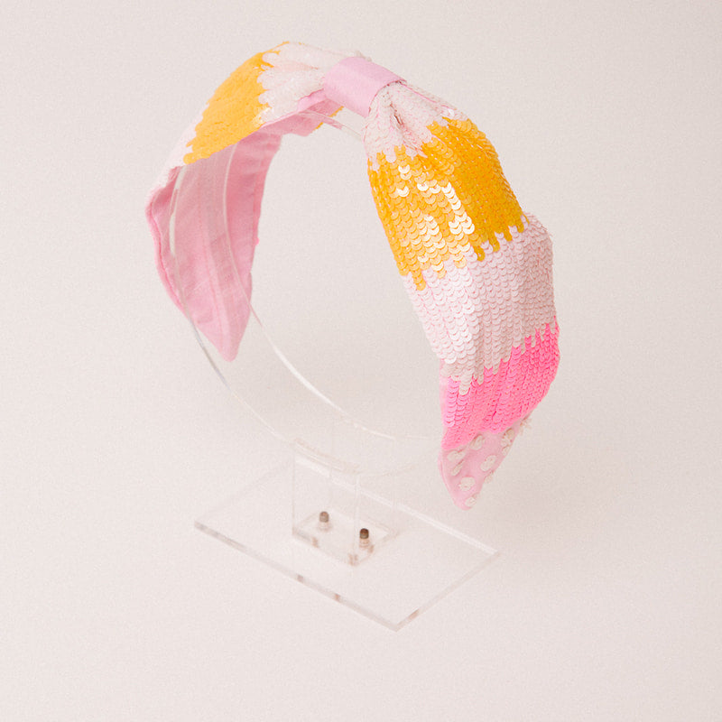 Diadema Napur Lentejuelas Rosa