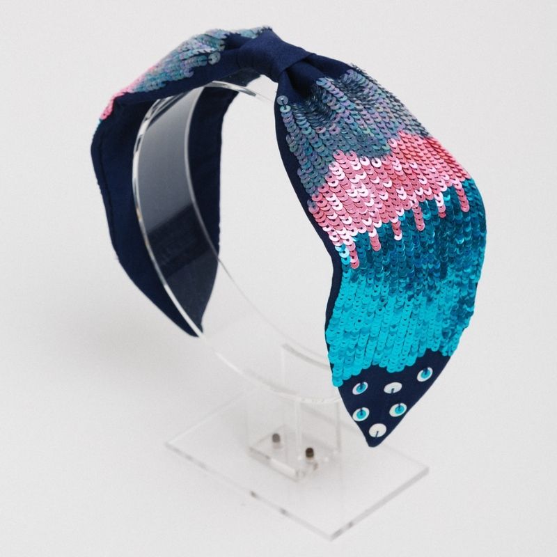Diadema Napur Lentejuelas Azul