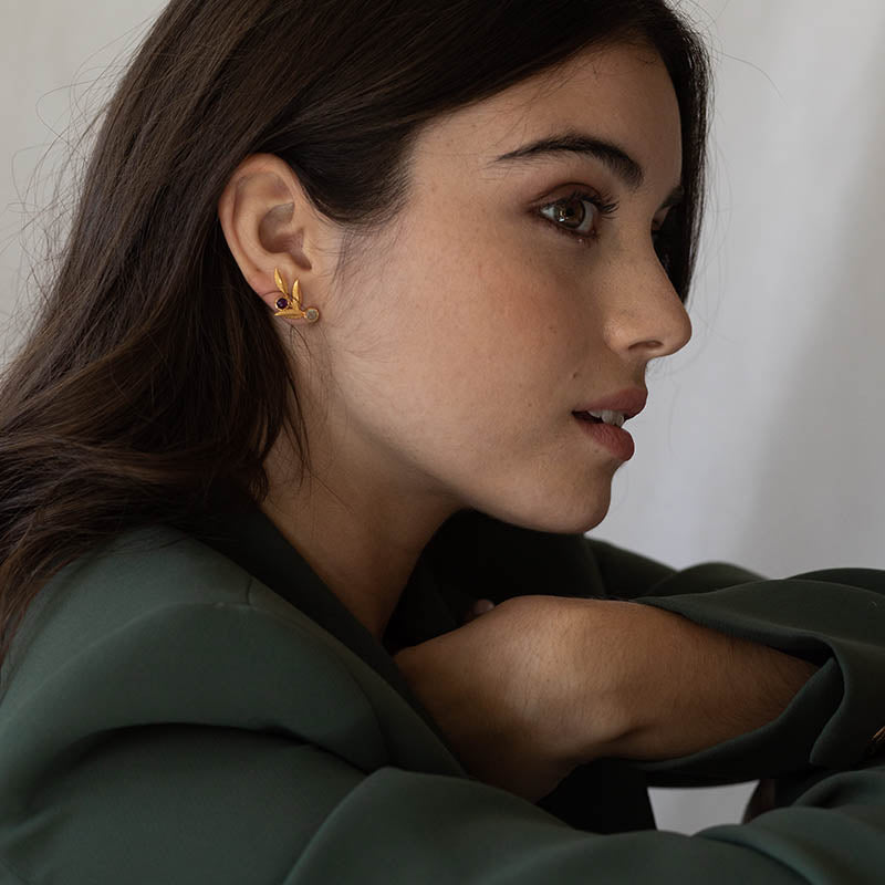 Bloom Black Earrings