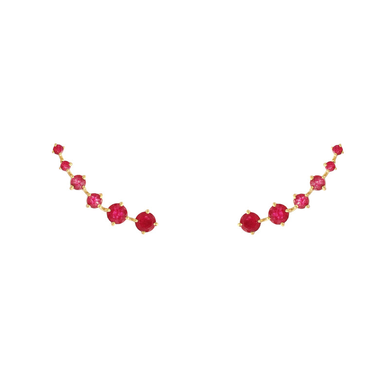 Pendientes Glam Trepadores Rubí