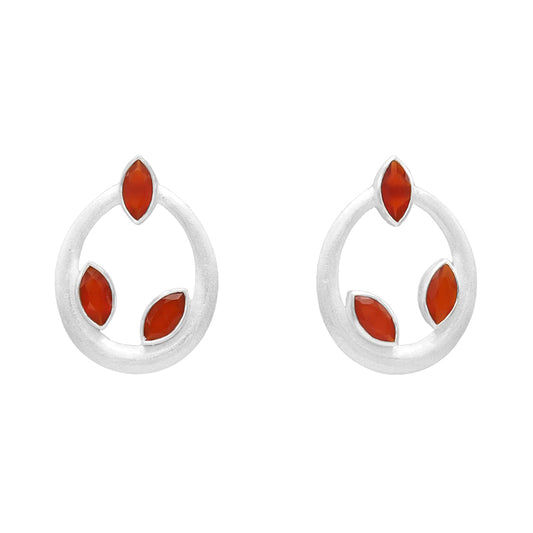 Pendientes Vera Plata Naranja