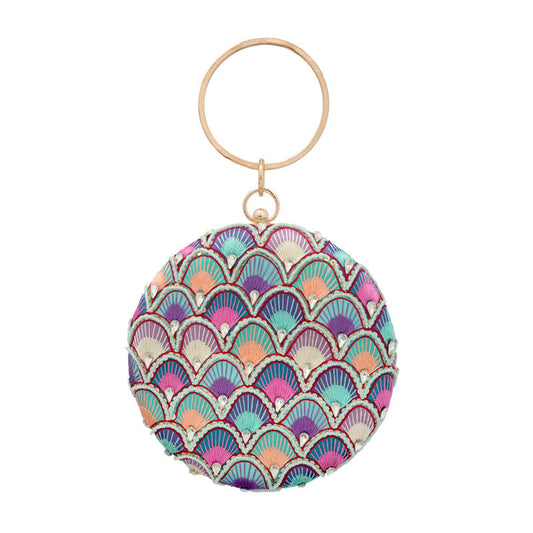 Bolso Circular Gan Azules y Morados