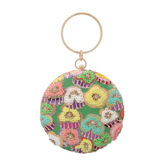 Bolso Circular Mescalero Verde Multicolor