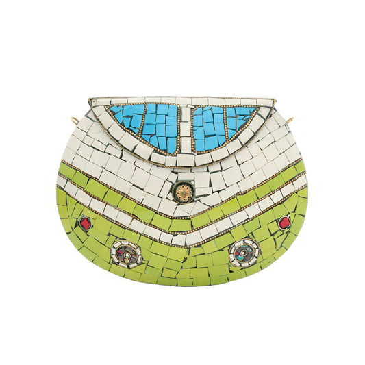 Bolso Cofre Mosaico Korlam Verde claro