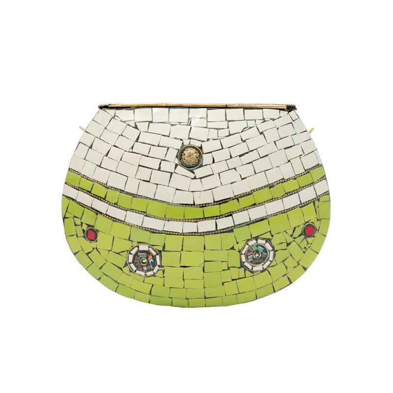 Bolso Cofre Mosaico Korlam Verde claro