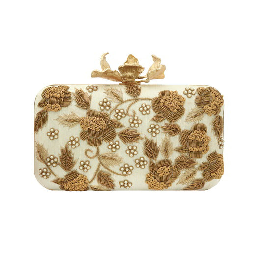 Bolso Flor Garra Khasa Crema
