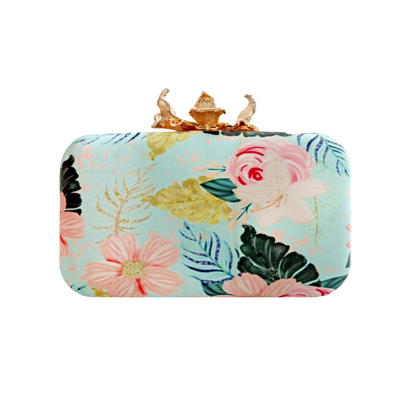 Bolso Flor Garra Submarine Azul claro y Rosa