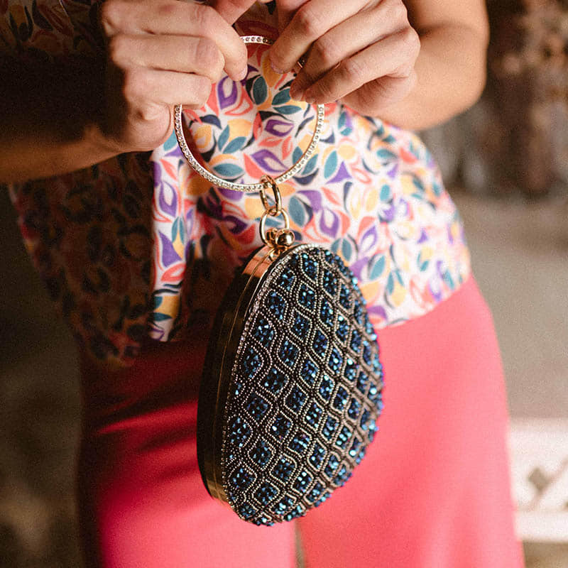 Bolso Huevo Dagru Azul Oscuro