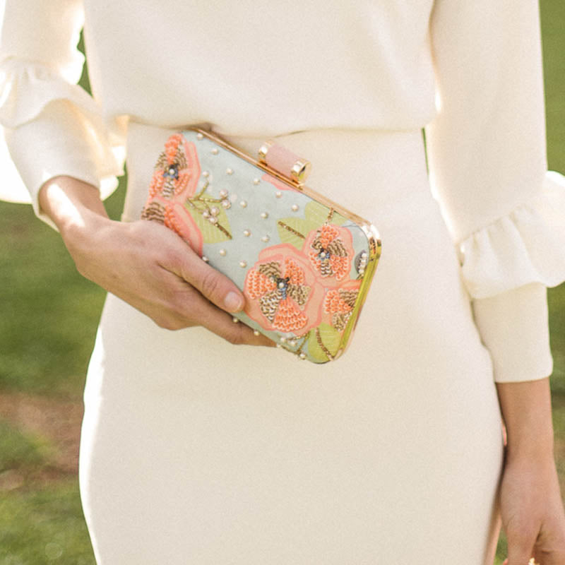 Bolso Jami Verde Agua y Coral