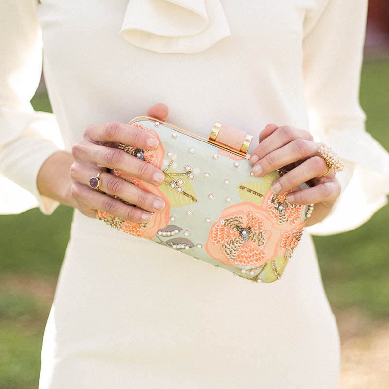 Bolso Jami Verde Agua y Coral