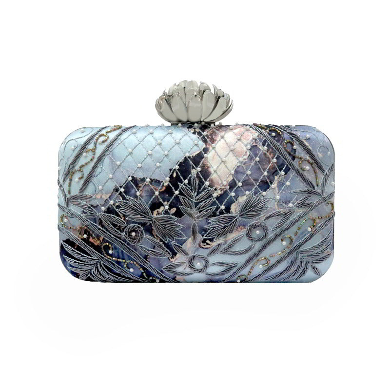 Bolso Loto Rangiroa Plata Azules