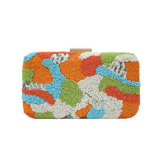 Bolso Ranjit Naranja, Azul y Verde claro