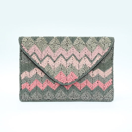 Bolso Sobre Bolani Gris y Rosa