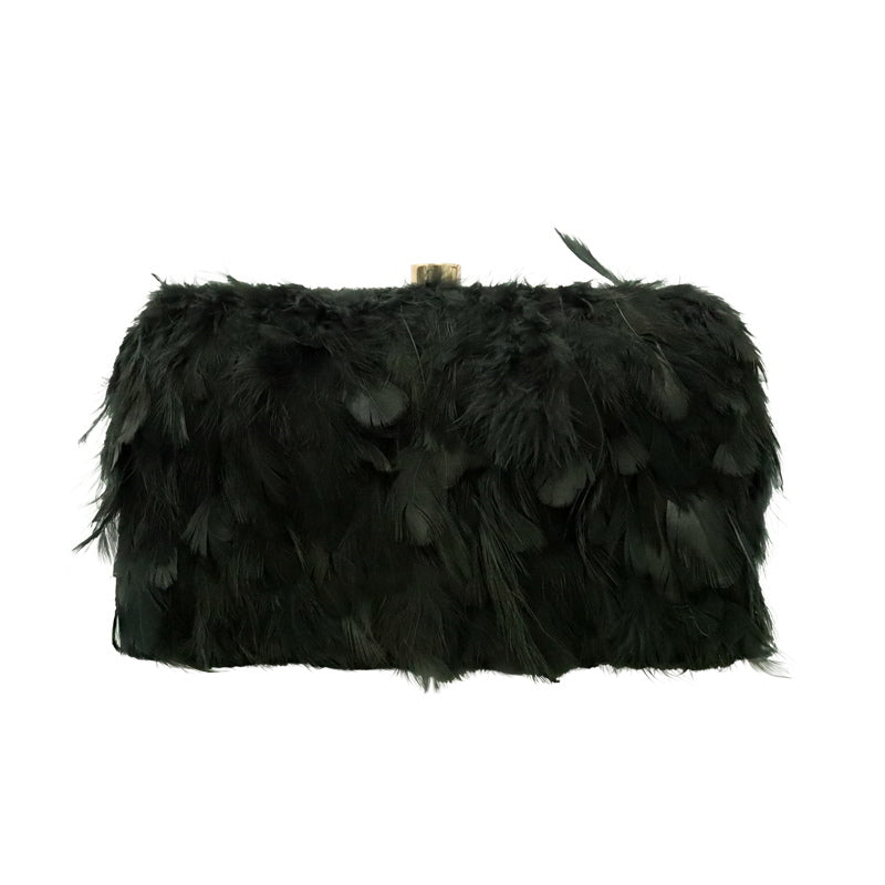 Bolso Tamlor Plumas Negro