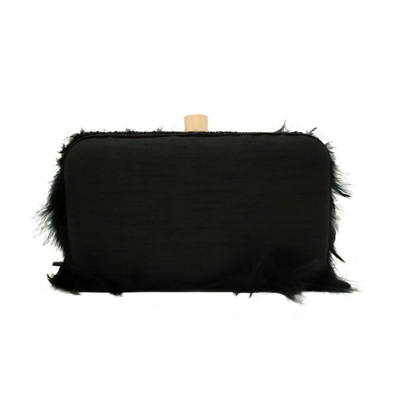 Bolso Tamlor Plumas Negro