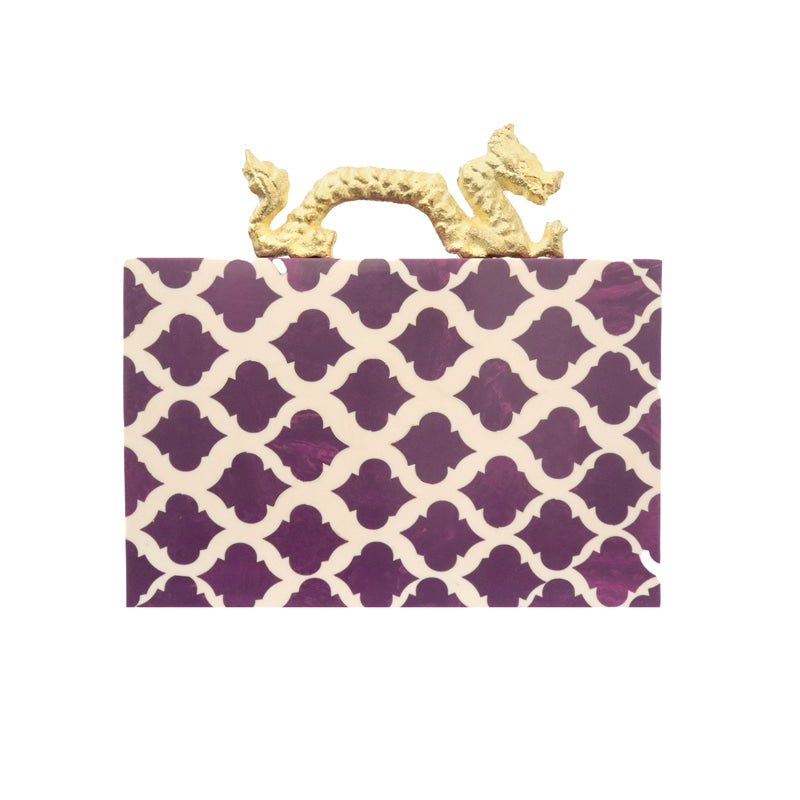 Clutch Dragón Pattern Morado