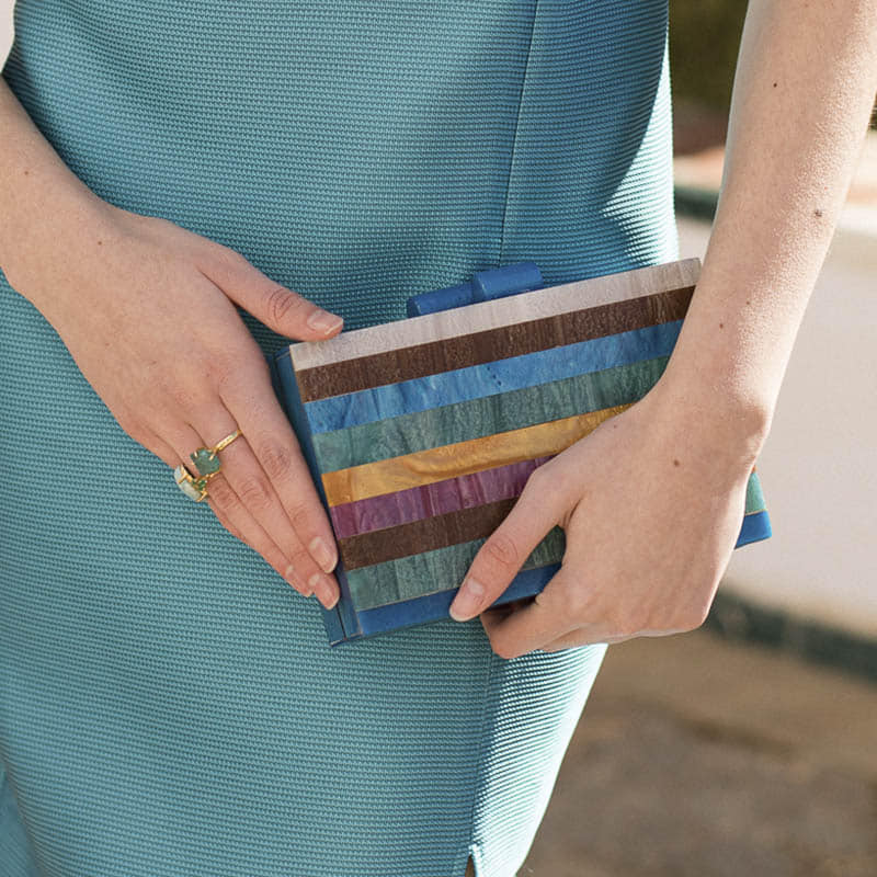 Clutch Linies Azul Multicolor