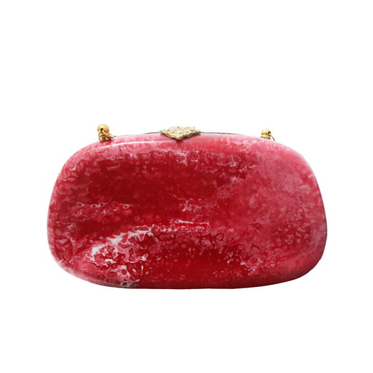 Clutch Ovalado Aguas Rojo - Tara mancha metal