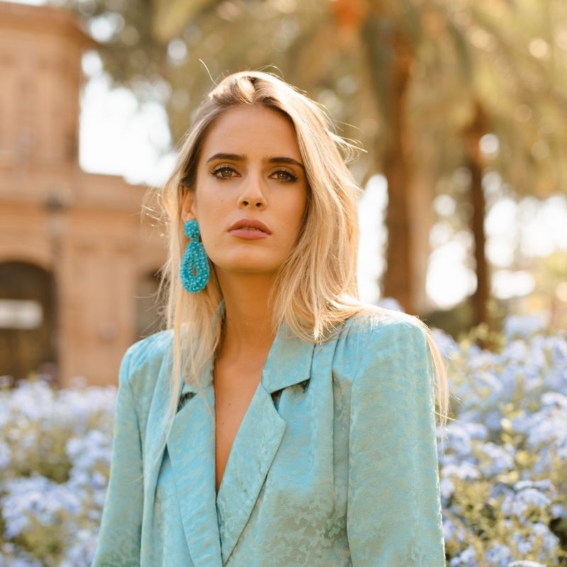 Pendientes Nagar Azul Turquesa