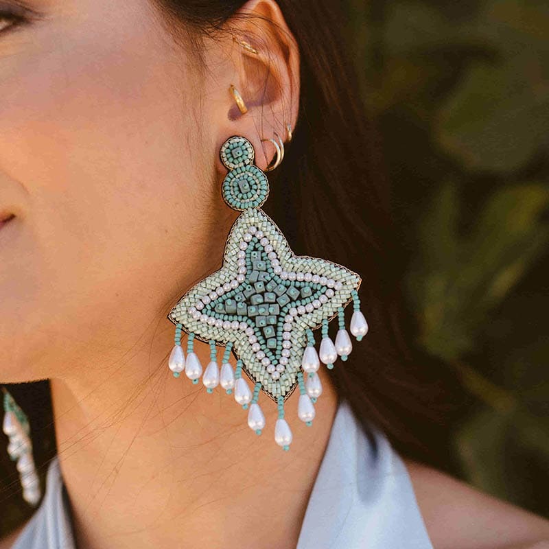 Pendientes Valdi Verde Agua