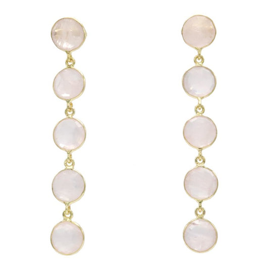 Pendientes Toledo Rosa cuarzo