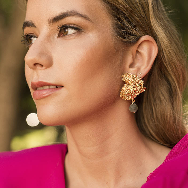 Pendientes Alados Ed. Limitada Rough Verde Agua