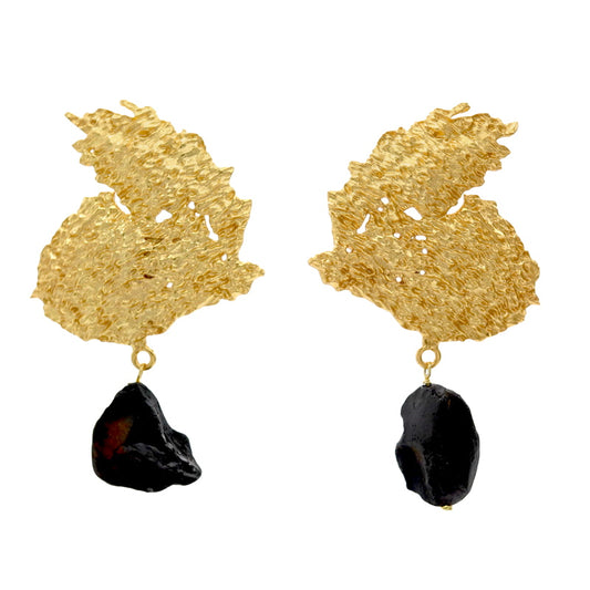 Pendientes Alados Ed. Limitada Rough Negro