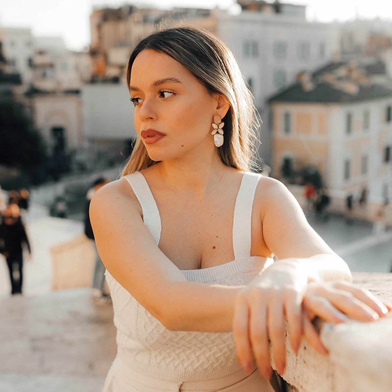 Pendientes Alana Rosa cuarzo