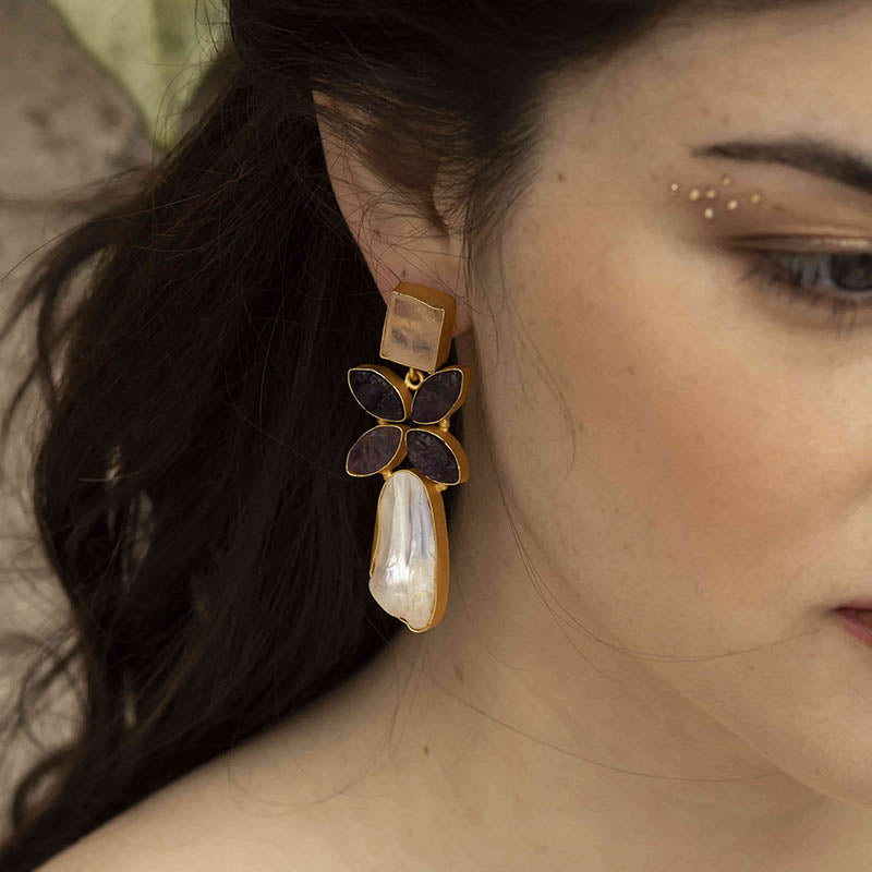 Pendientes Alana Morado