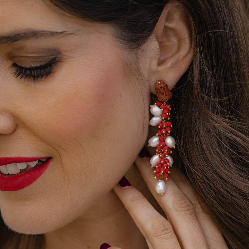 Pendientes Aldabra Rojo