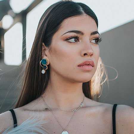 Pendientes Amiran Azul Turquesa, Negro y Blanco