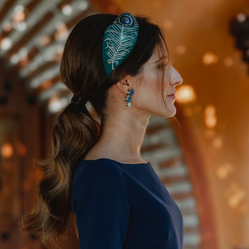 Pendientes Amiran Azules y Blanco