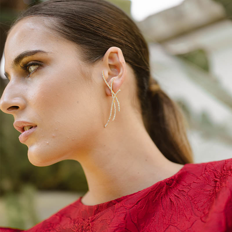 Pendientes Angelina Ed. Limitada Blanco Azulado