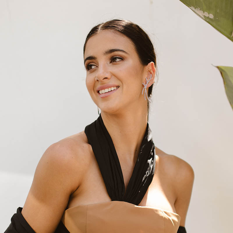 Pendientes Angelina Plata Ed. Limitada Morado