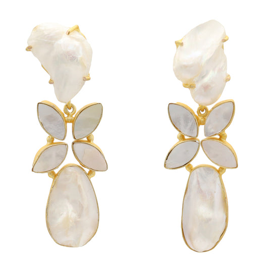 Pendientes Aquata Nácar