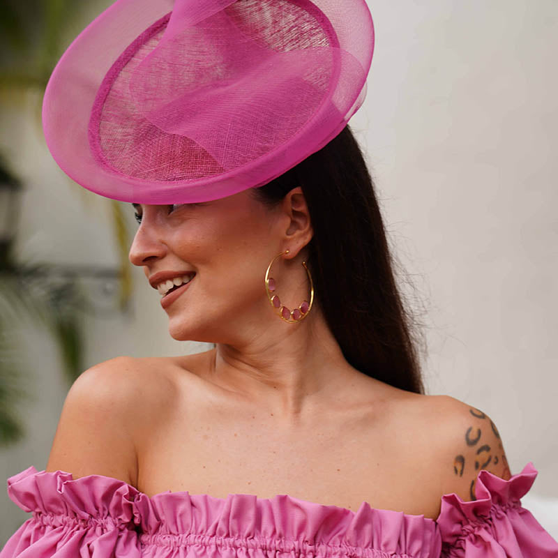 PENDIENTES AROS ALBA BIG ED. LIMITADA ROSA DARK (1)