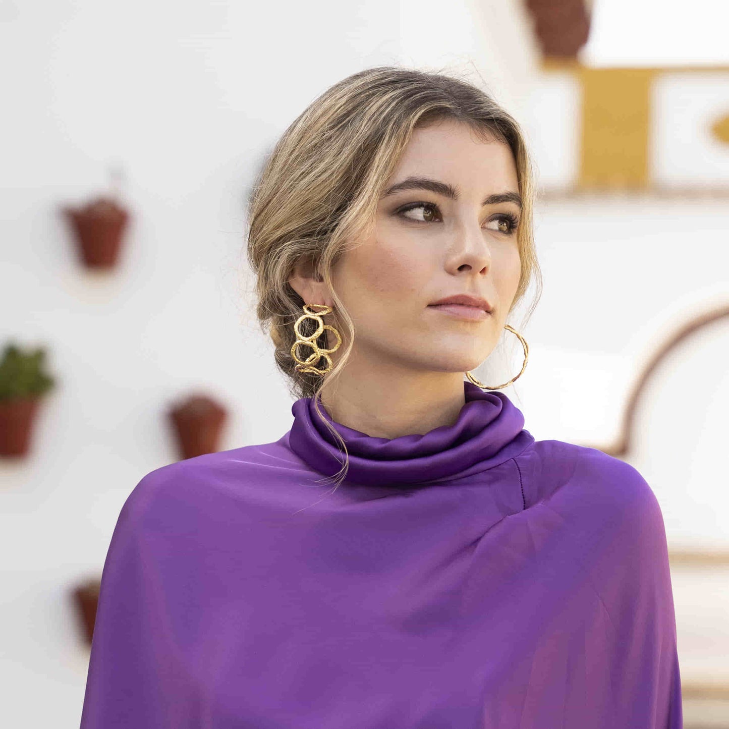 Conjunto Pendientes Aros Borna Big + Collar Trogir