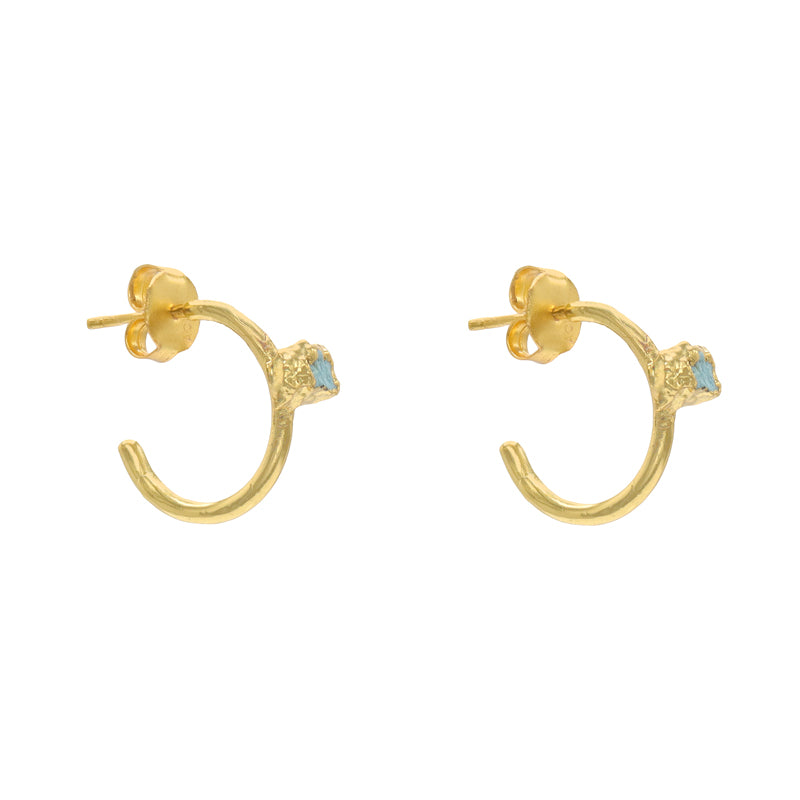 Pendientes Aros Bort Azul claro